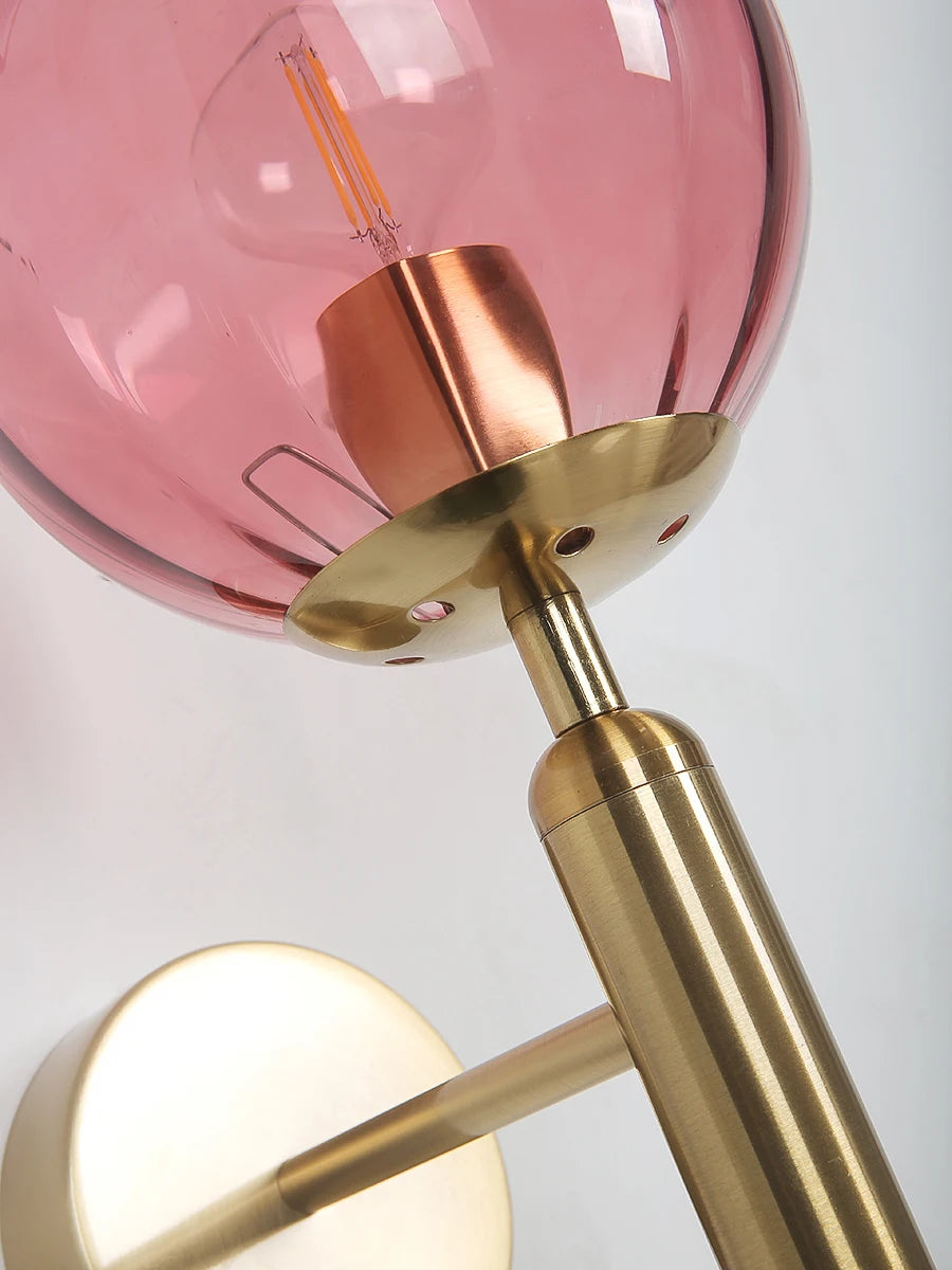applique moderne nordique avec boule de verre led luminaria - vue 7 sur 14