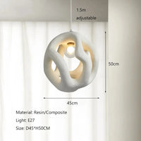suspension Wabi-sabi Design Style salon maison chambre à manger résine haut de gamme intérieur LED