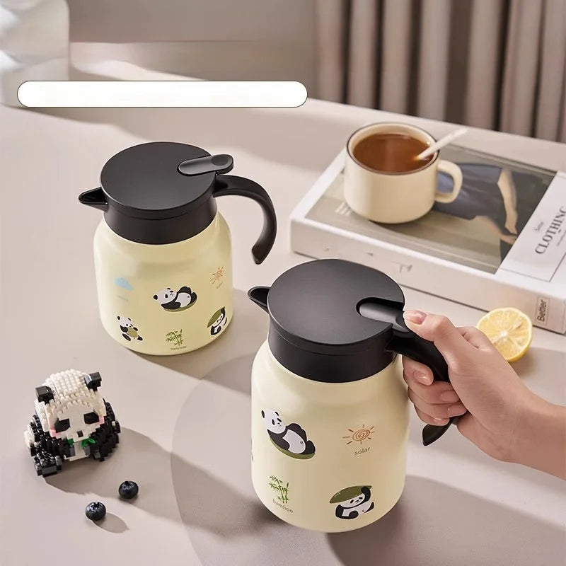Théière isotherme panda inox 1l infusion vapeur