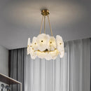 lustre de luxe en marbre naturel led pour restaurant et bar