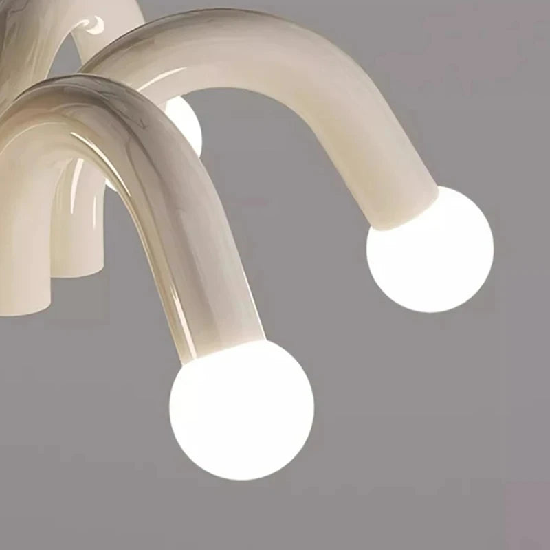lustre métal en style art déco - vue 7 sur 8