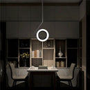 suspension design nordique anneau fer led décorative