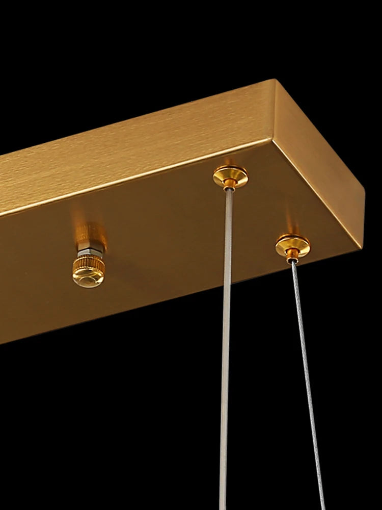 Nordischer LED-Kronleuchter aus Kristall für moderne Küchen - vue 6 sur 8
