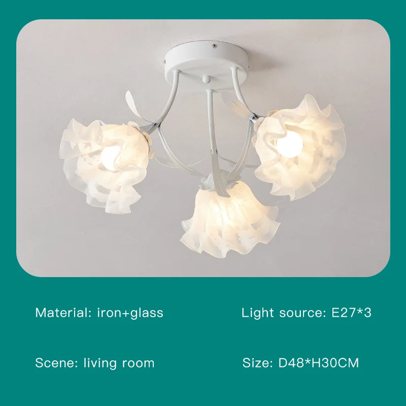lustre nordique créatif à fleurs pour décoration intérieure - vue 12 sur 24