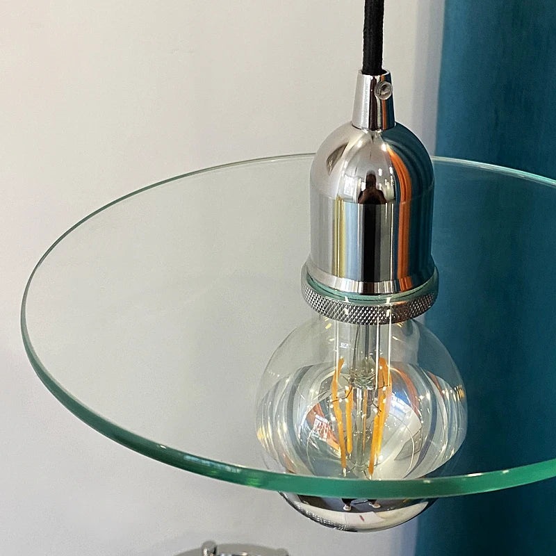 lustre en verre design rétro pour café et restaurant - vue 6 sur 8