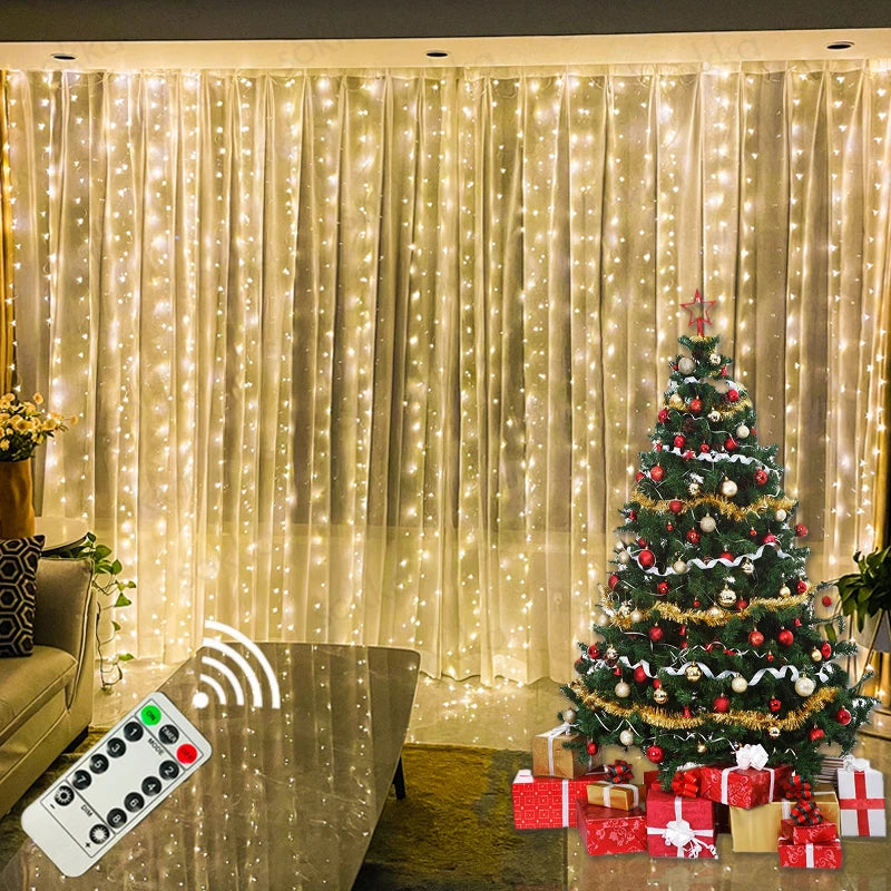 guirlande lumineuse led avec télécommande et 8 modes décoratifs - vue 2 sur 9