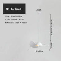 Italian Style LED Pendant Lamp For Kitchen Living Room Attic Bedroom Homestay Resin Straw Hat E27 Chandelier Home Improvement