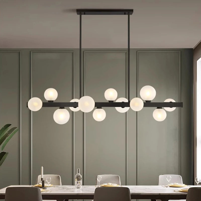 lustre Salle à manger moderne éclairage intérieur led décoratif - vue 7 sur 14
