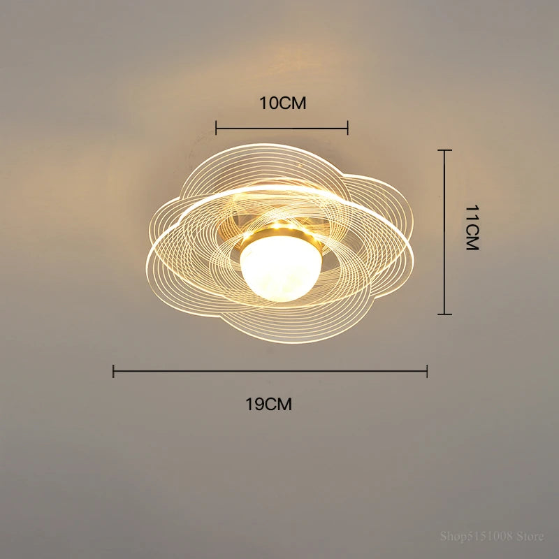 Moderne LED-Deckenleuchte im nordischen Design für Innenbereich und Balkon - vue 10 sur 13