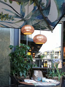 plafonnier wabi sabi en rotin pour décoration moderne et élégante