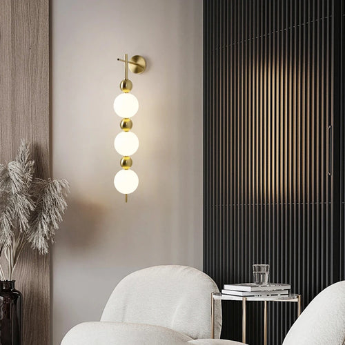 LED-Wandleuchte aus Metall mit Acrylkugel und dimmbarer Funktion - vue 3 sur 9