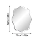 LUVODI Minimalist Frameless Wall Hanging Mirror Asymmetrical Vanity Mirror with Beveled Edge for Bathroom,Entryway