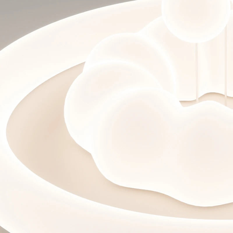 plafonnier nuage pour chambre d'enfant style crémeux et ludique - vue 7 sur 9