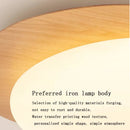 LED-Deckenleuchte aus nordischem Holz mit Acryl und Walnusskiesel