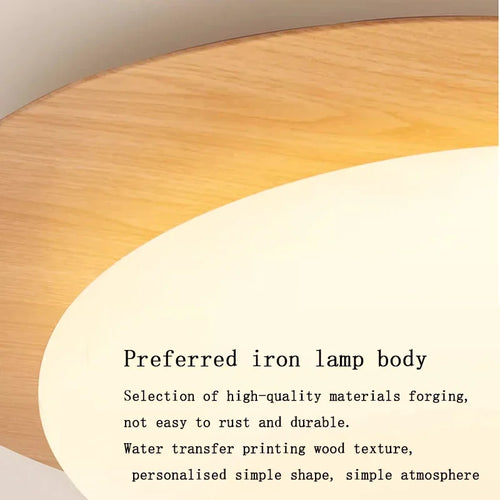 LED-Deckenleuchte aus nordischem Holz mit Acryl und Walnusskiesel - vue 7 sur 12
