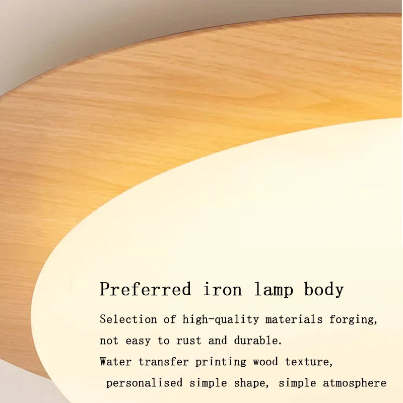 LED-Deckenleuchte aus nordischem Holz mit Acryl und Walnusskiesel - vue 6 sur 12