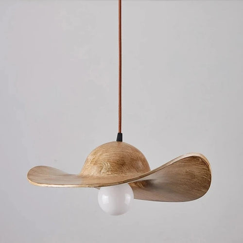 Vintage résine chapeau forme suspension lumières salle à manger Restaurant Bar café rétro LED luminaires suspendus décor intérieur éclairage E27