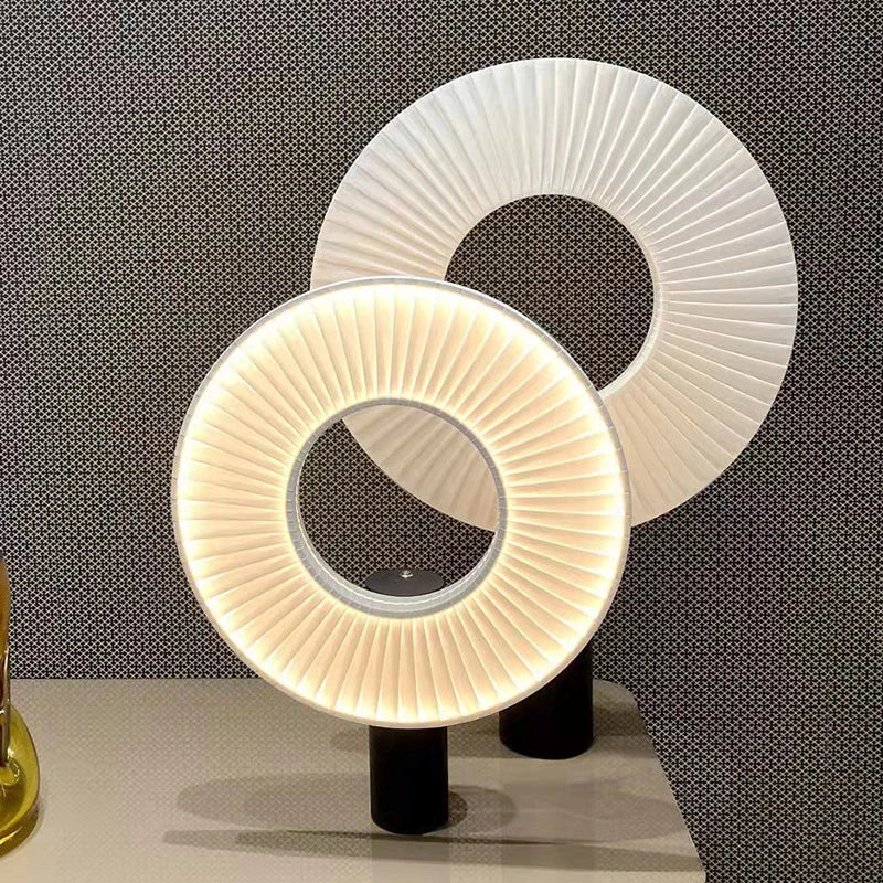 lustre moderne en tissu iris led pour décoration d'hôtel - vue 3 sur 15