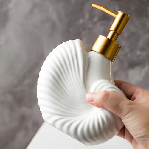 bouteille en céramique étoile de mer pour lotion et savon