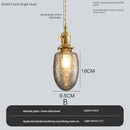 suspension vintage avec interrupteur et abat-jour en verre cristal