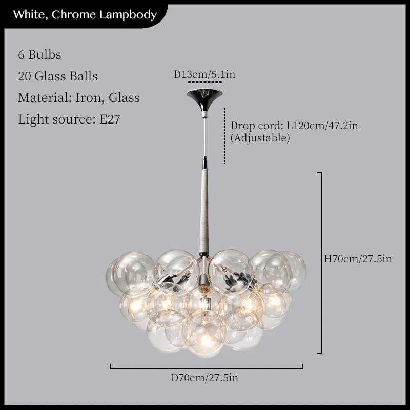 suspension moderne en verre pour décoration intérieure élégante