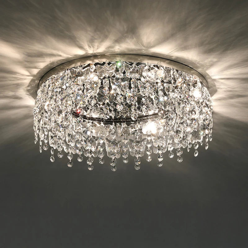 plafonnier led cristal luxe moderne décoratif intérieur - vue 6 sur 16