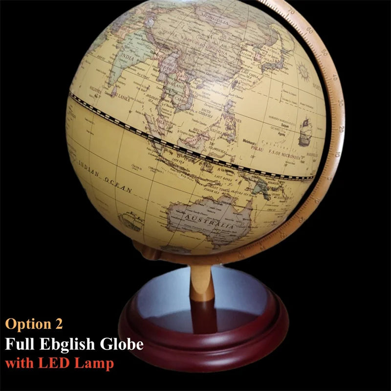 globe terrestre imprimé en hd avec lampe led artisanale 360 degrés - vue 7 sur 10