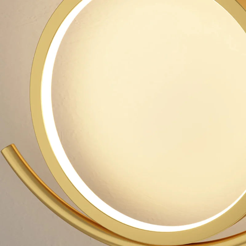 Moderne Wandleuchte aus goldfarbenem Metall für eine minimalistische Atmosphäre - vue 5 sur 8