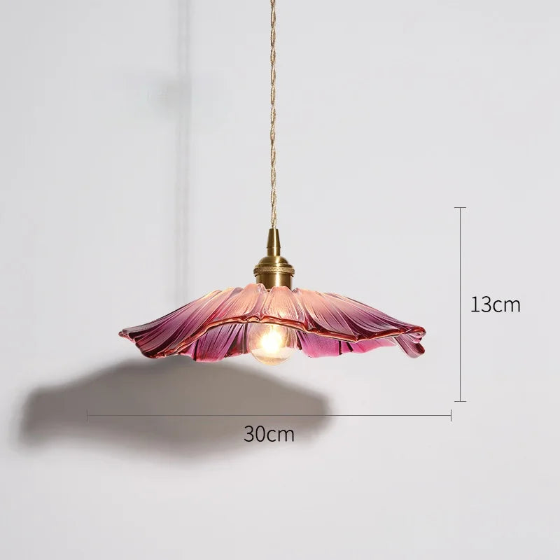 lustre moderne en verre avec design floral pour décoration intérieure - vue 7 sur 7