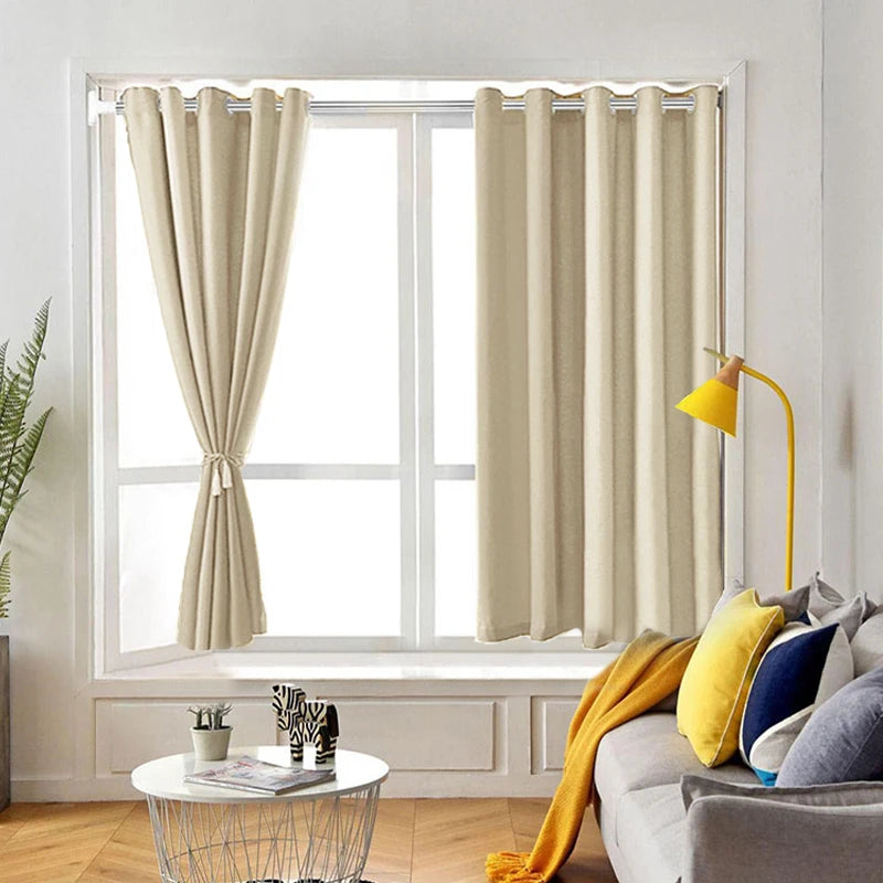 Rideau court moderne occultant pour cuisine et chambre