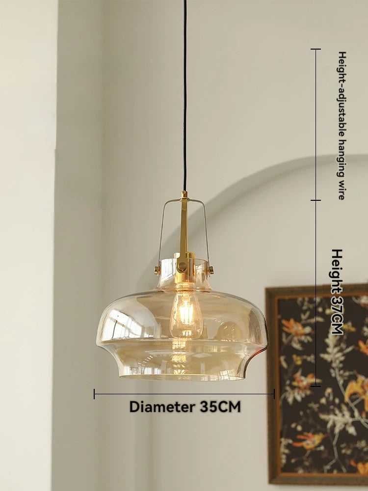 Nordische Pendelleuchte aus Glas mit LED, moderne Dekoration