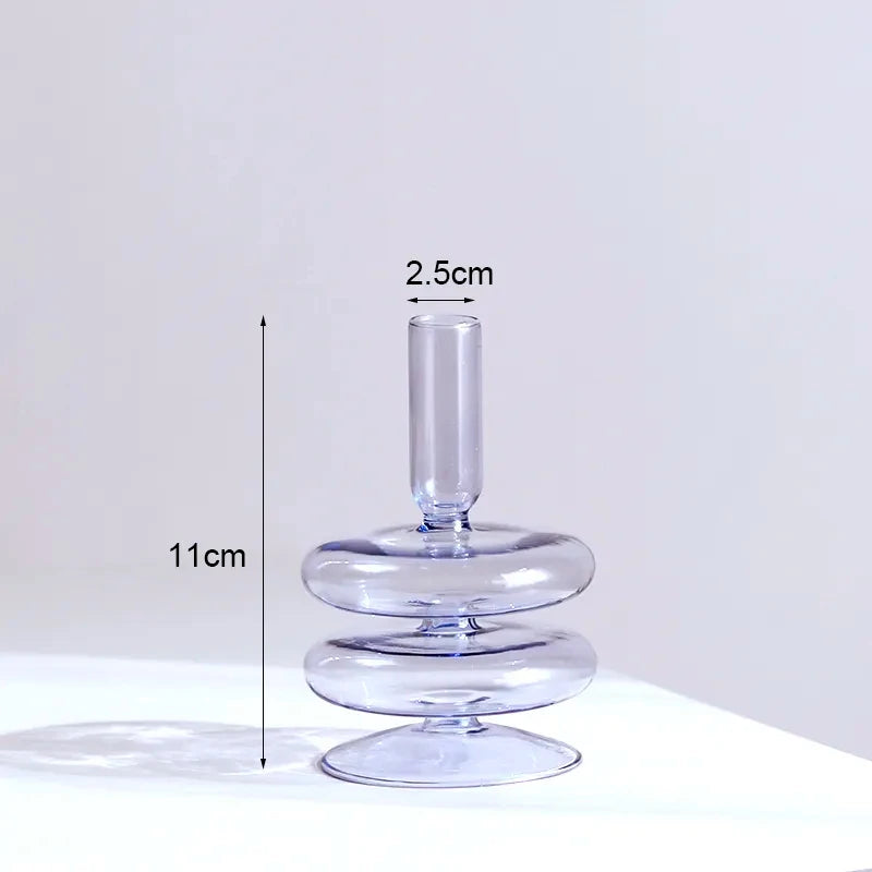 bougeoir en verre européen pour décoration et mariage - vue 7 sur 30