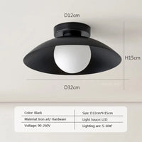 Plafonniers LED nordiques lampes d'abat-jour en métal coloré pour chambre salon vestiaire couloir allée entrée balcon lumière