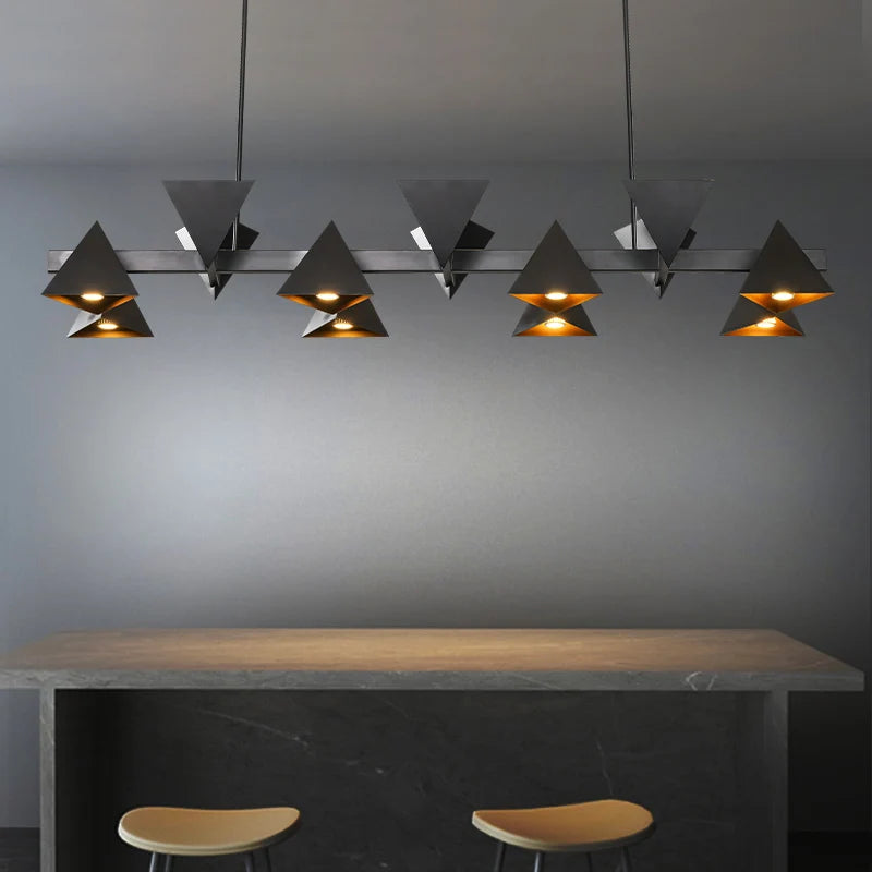 lustre nordique postmoderne luxe géométrique en fer - vue 4 sur 6