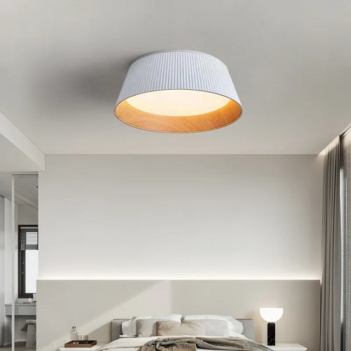 suspension plissée minimaliste en bois pour décoration intérieure