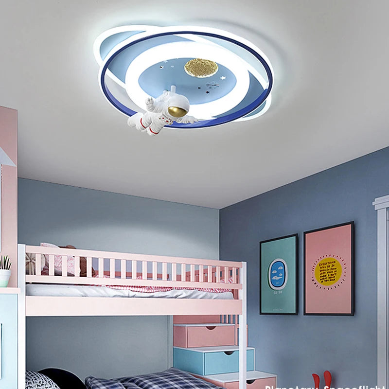 Kreativer LED-Kronleuchter mit drei Köpfen für Kinder - vue 5 sur 14