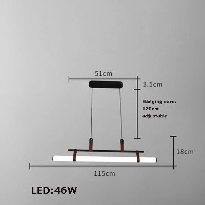 lustre minimaliste à led tendance pour éclairage moderne - vue 9 sur 10