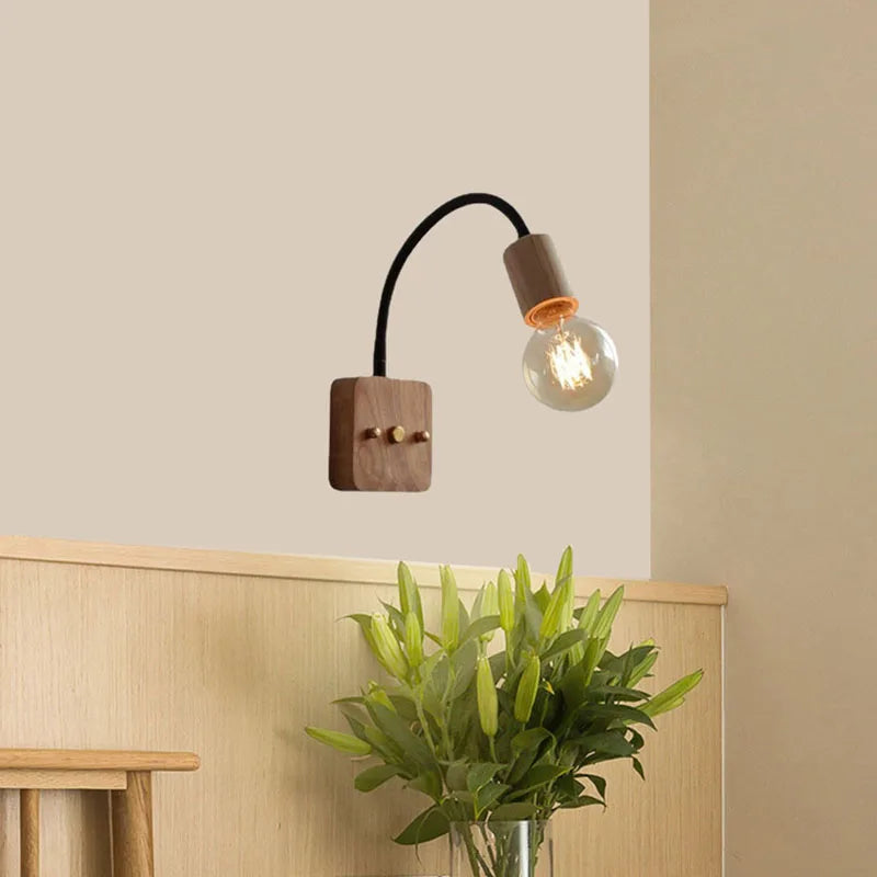 applique murale minimaliste en bois pour étude et lecture - vue 5 sur 8