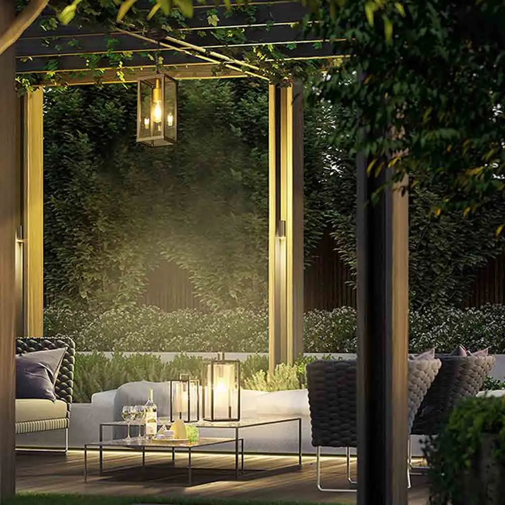 suspension rétro imperméable pour éclairage extérieur décoratif - vue 3 sur 8