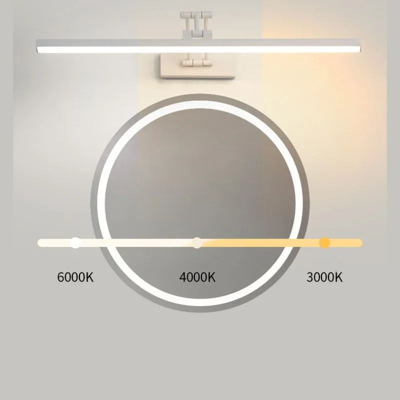 lampe led étanche pour miroir armoire pliable télescopique - vue 7 sur 16