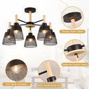 Salon scandinave plafond suspension chambre plafonnier restaurant suspension E27 en bois suspension hôtel