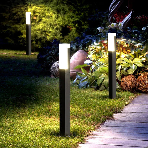 LED-Außenleuchte mit Bewegungsmelder und Erdspieß aus Aluminium - vue 3 sur 16