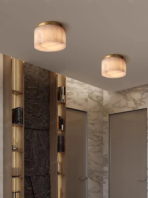LED-Deckenleuchte im modernen Design aus hochwertigem Naturmarmor - vue 6 sur 12