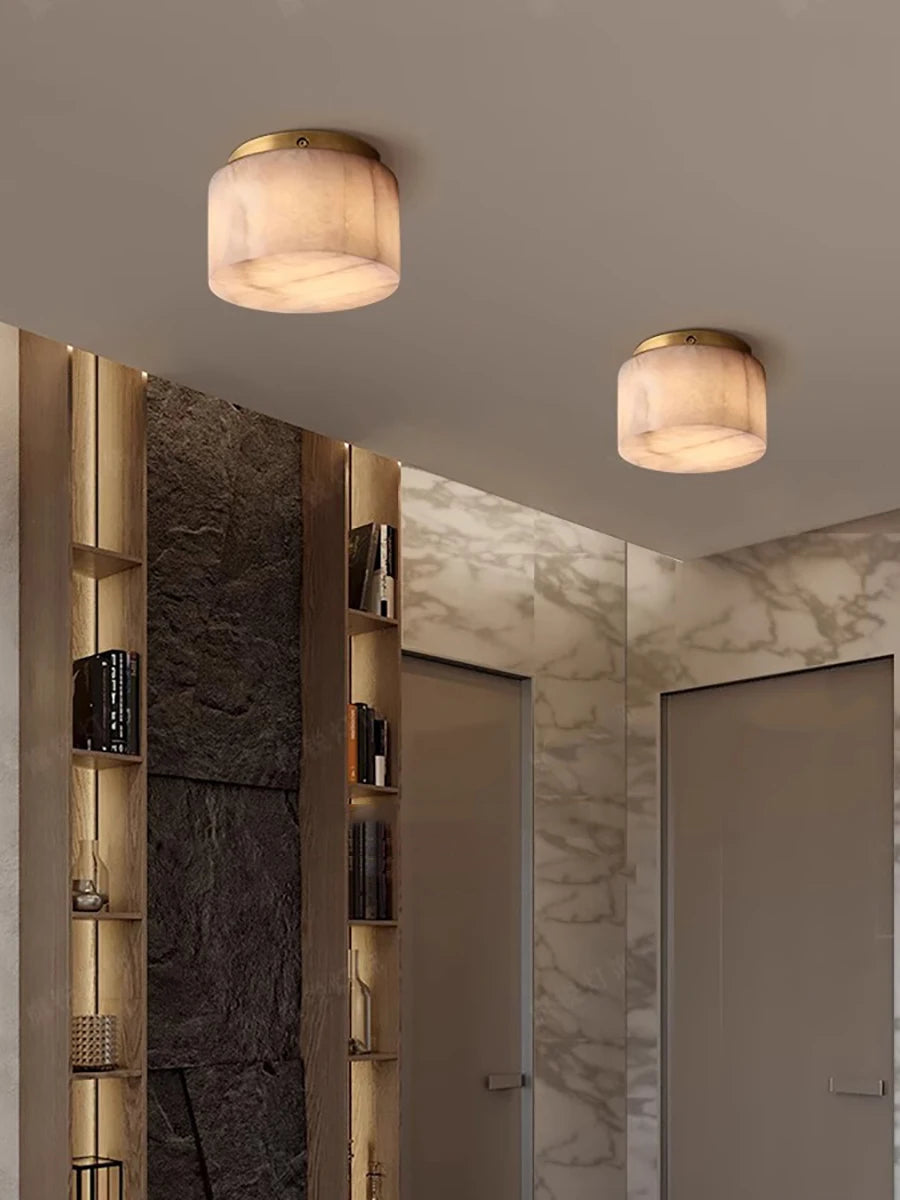 LED-Deckenleuchte im modernen Design aus hochwertigem Naturmarmor - vue 5 sur 12