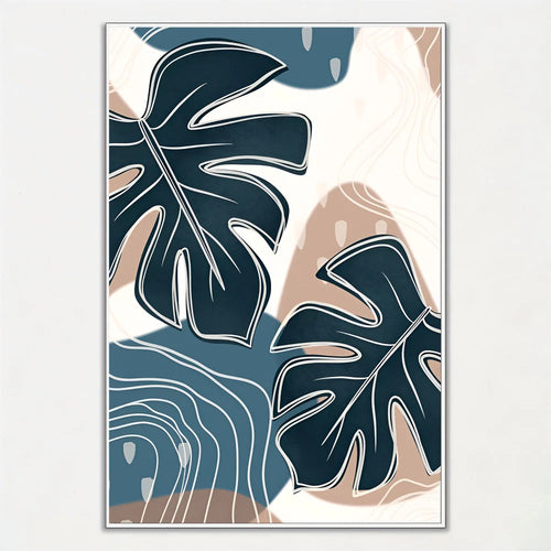 affiche artistique feuilles de palmier pour décoration intérieure