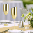 Verre champagne inox texturé style tulipe festif élégant