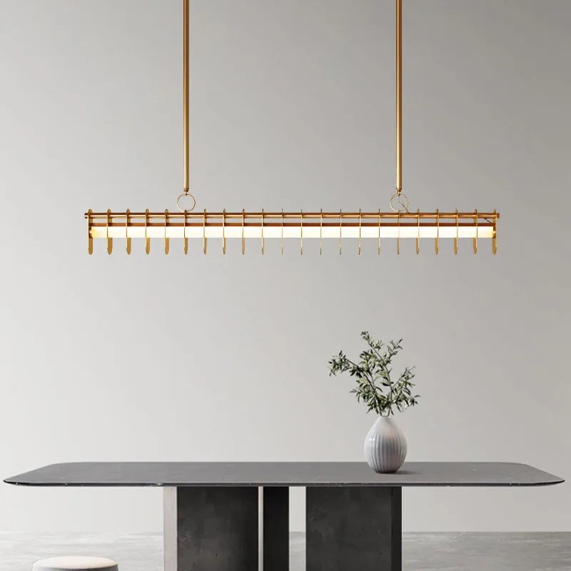 lustre led long minimaliste post-moderne pour restaurant bar bureau - vue 4 sur 8