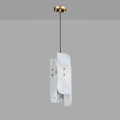lampe suspendue en marbre avec fil de cuivre réglable 	 style
