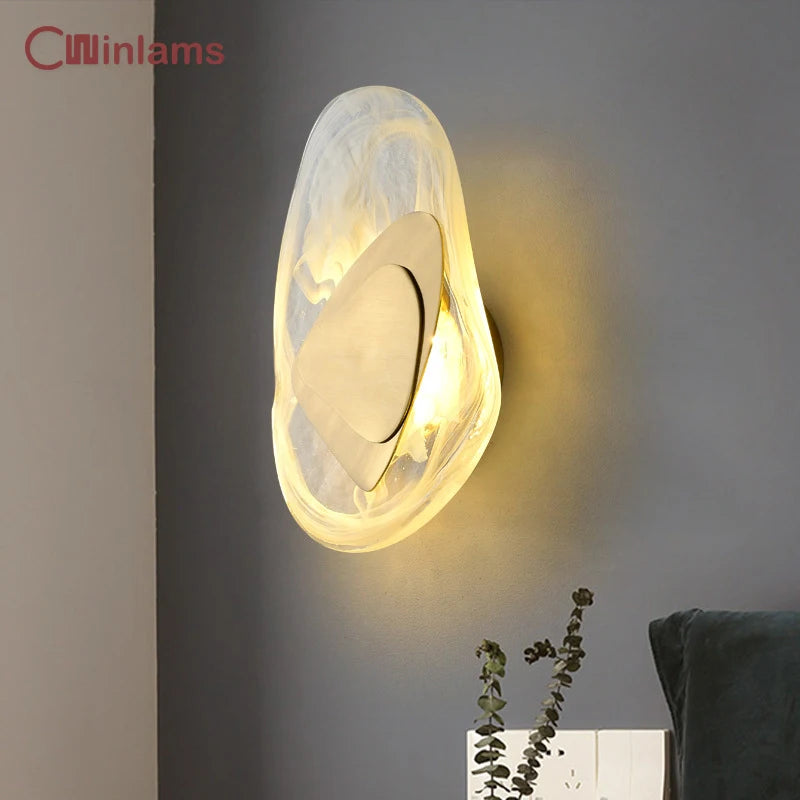 applique murale LED créative en verre pour décoration artistique - vue 2 sur 8
