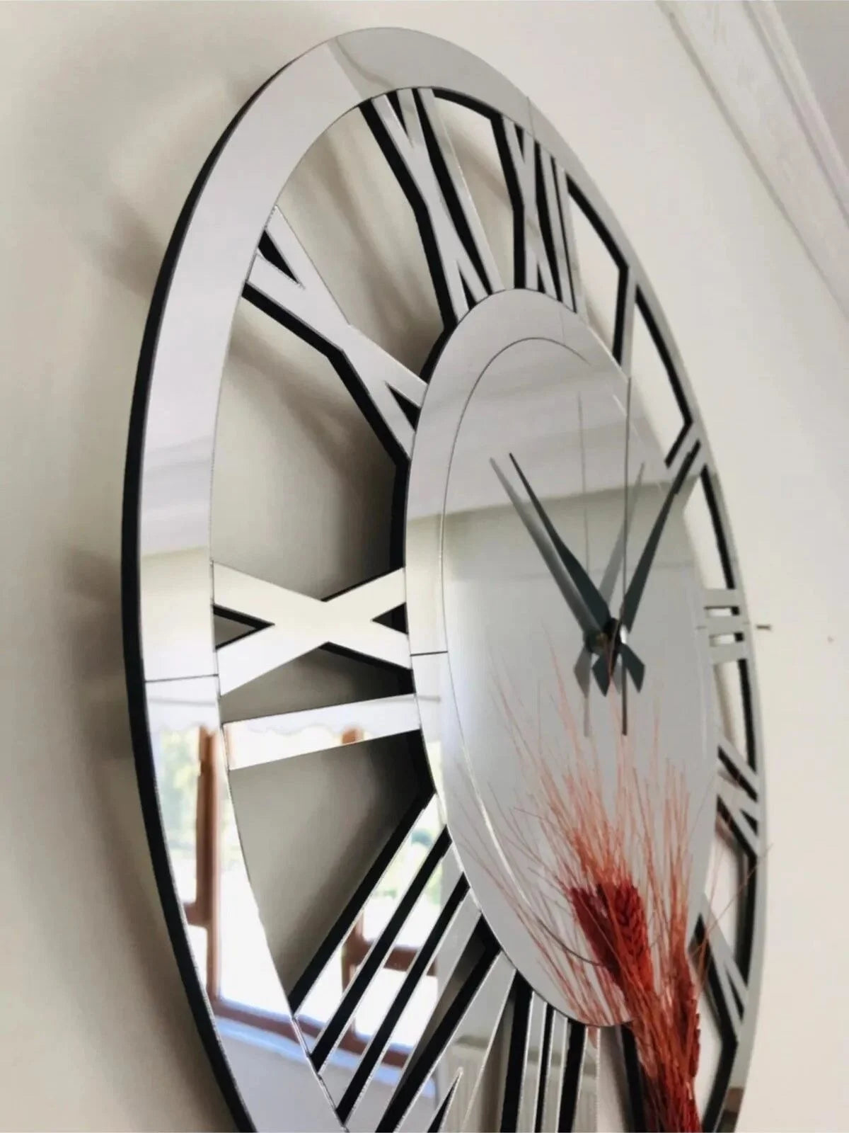 horloge murale miroir design moderne 3d silencieuse pour décoration intérieure - vue 6 sur 7